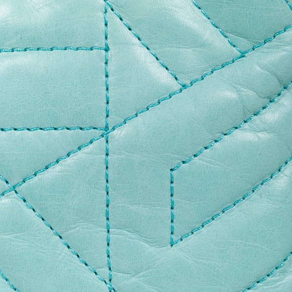 Lanvin Quilted Teal Leather Happy Crossbody Handbag - Picture 10 of 15